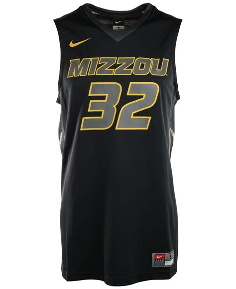 men's nike black missouri tigers replica basketball jersey